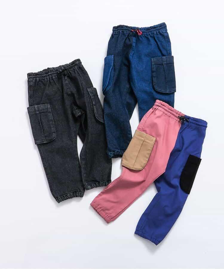 輕鬆側袋設計 全長 褲子