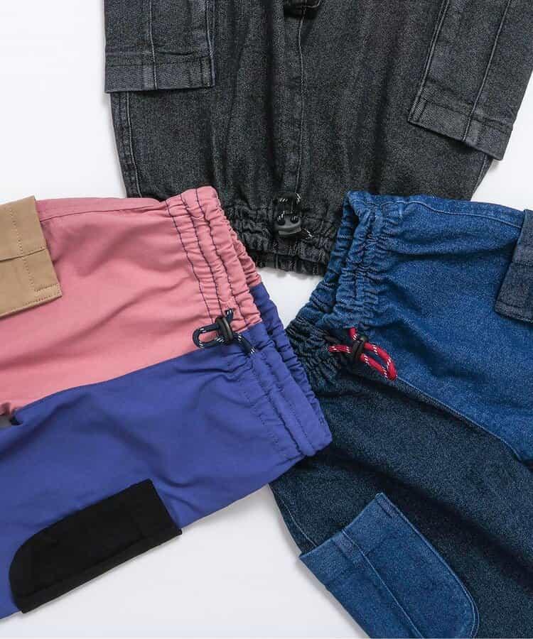 輕鬆側袋設計 全長 褲子