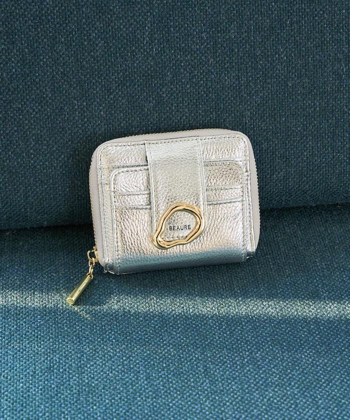 金屬裝飾雙摺錢包