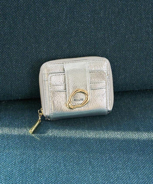 金屬裝飾雙摺錢包