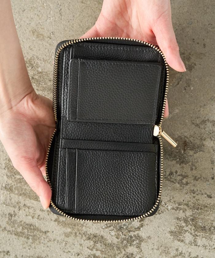 金屬裝飾雙摺錢包