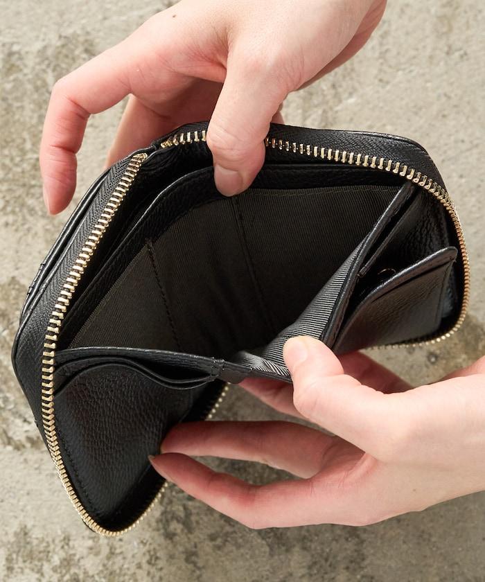 金屬裝飾雙摺錢包