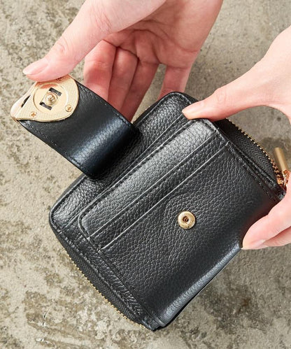 金屬裝飾雙摺錢包