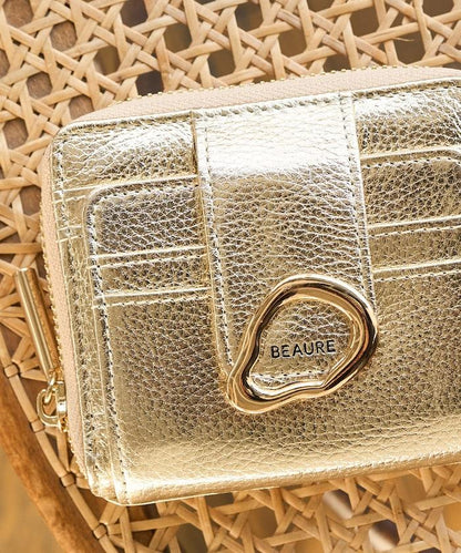 金屬裝飾雙摺錢包