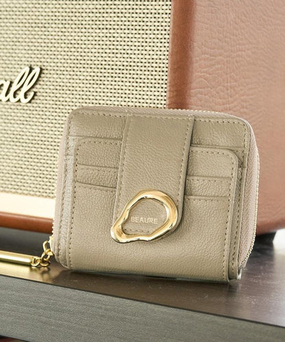 金屬裝飾雙摺錢包