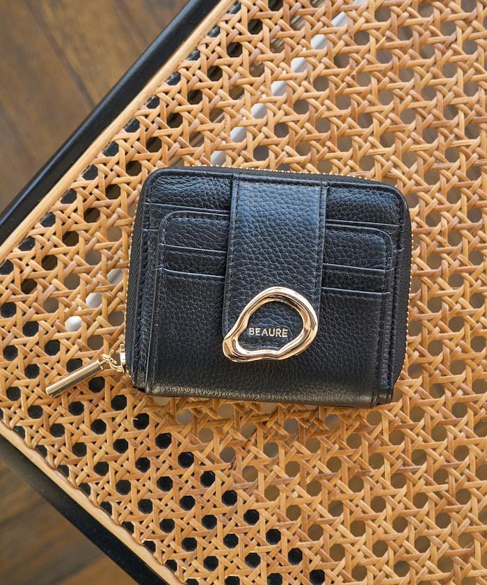 金屬裝飾雙摺錢包