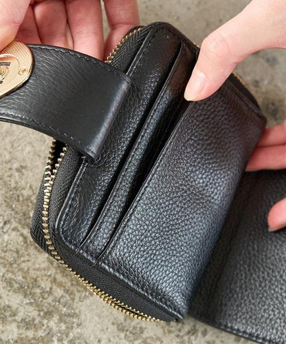 金屬裝飾雙摺錢包