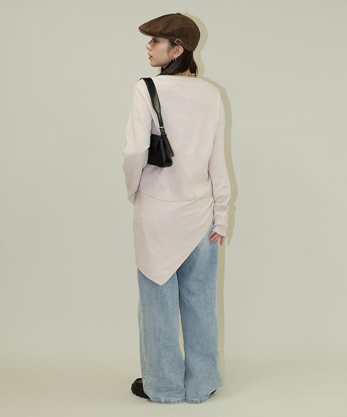 圍巾套裝 圓領 針織開衫