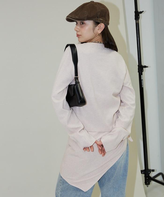 圍巾套裝 圓領 針織開衫