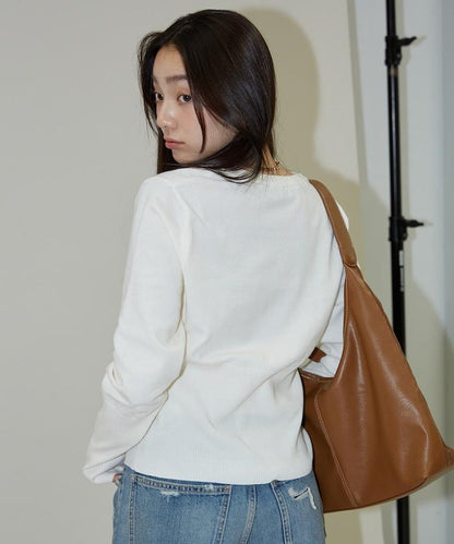 圍巾套裝 圓領 針織開衫