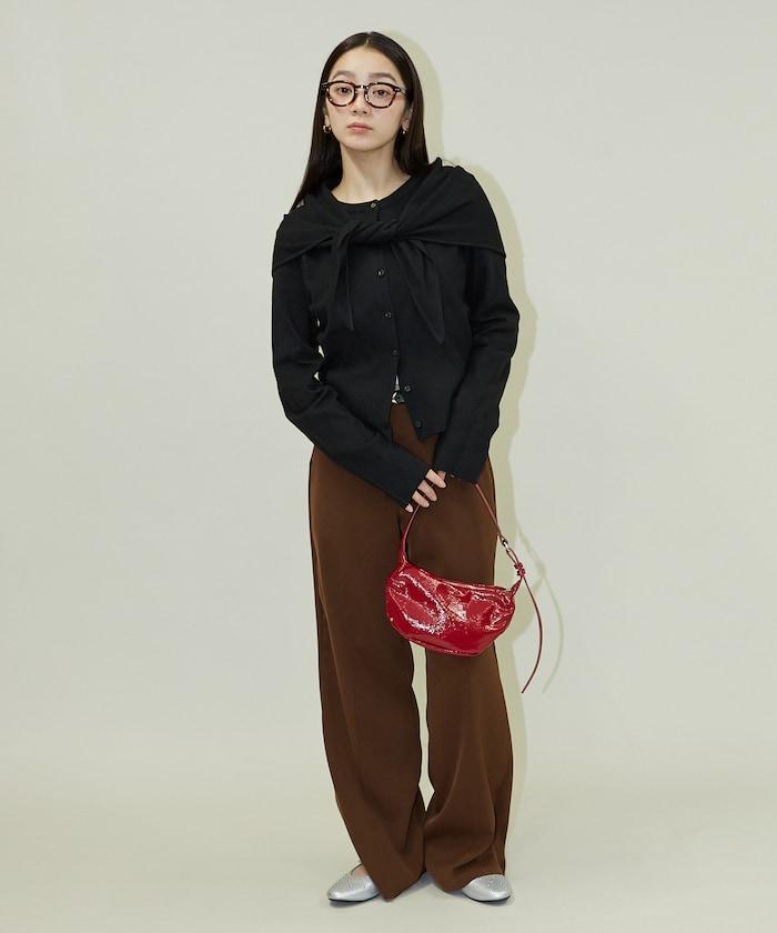 圍巾套裝 圓領 針織開衫