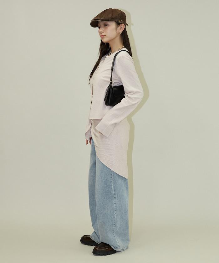 圍巾套裝 圓領 針織開衫