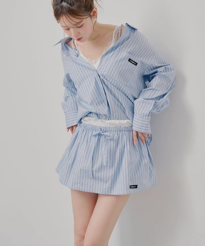 可成套搭配 蕾絲疊搭 傘擺 迷你半身裙