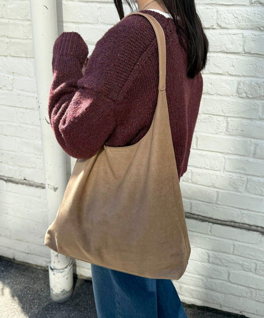 仿麂皮三角造型包