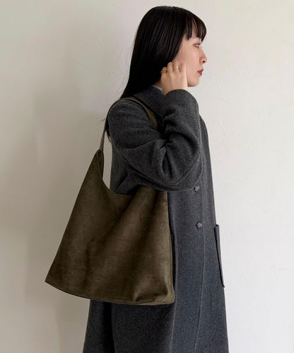 仿麂皮三角造型包