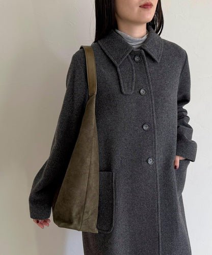 仿麂皮三角造型包