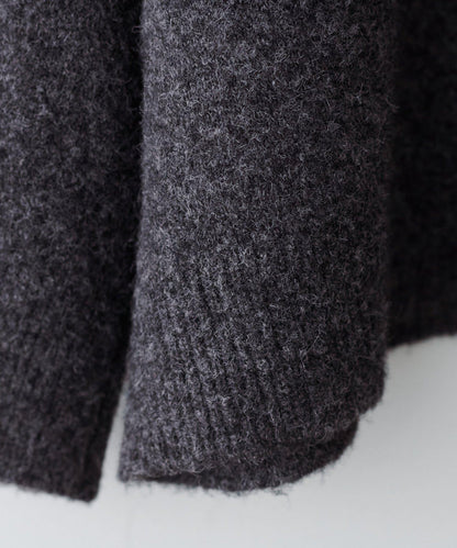 有領鑰匙領雜色針織上衣