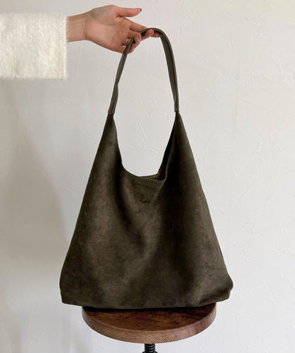 仿麂皮三角造型包