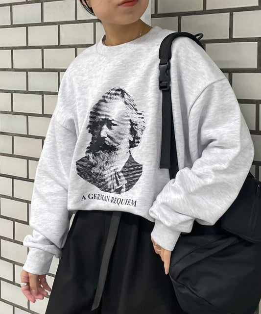 GERMAN REQUIEM 字母印花 圓領衛衣