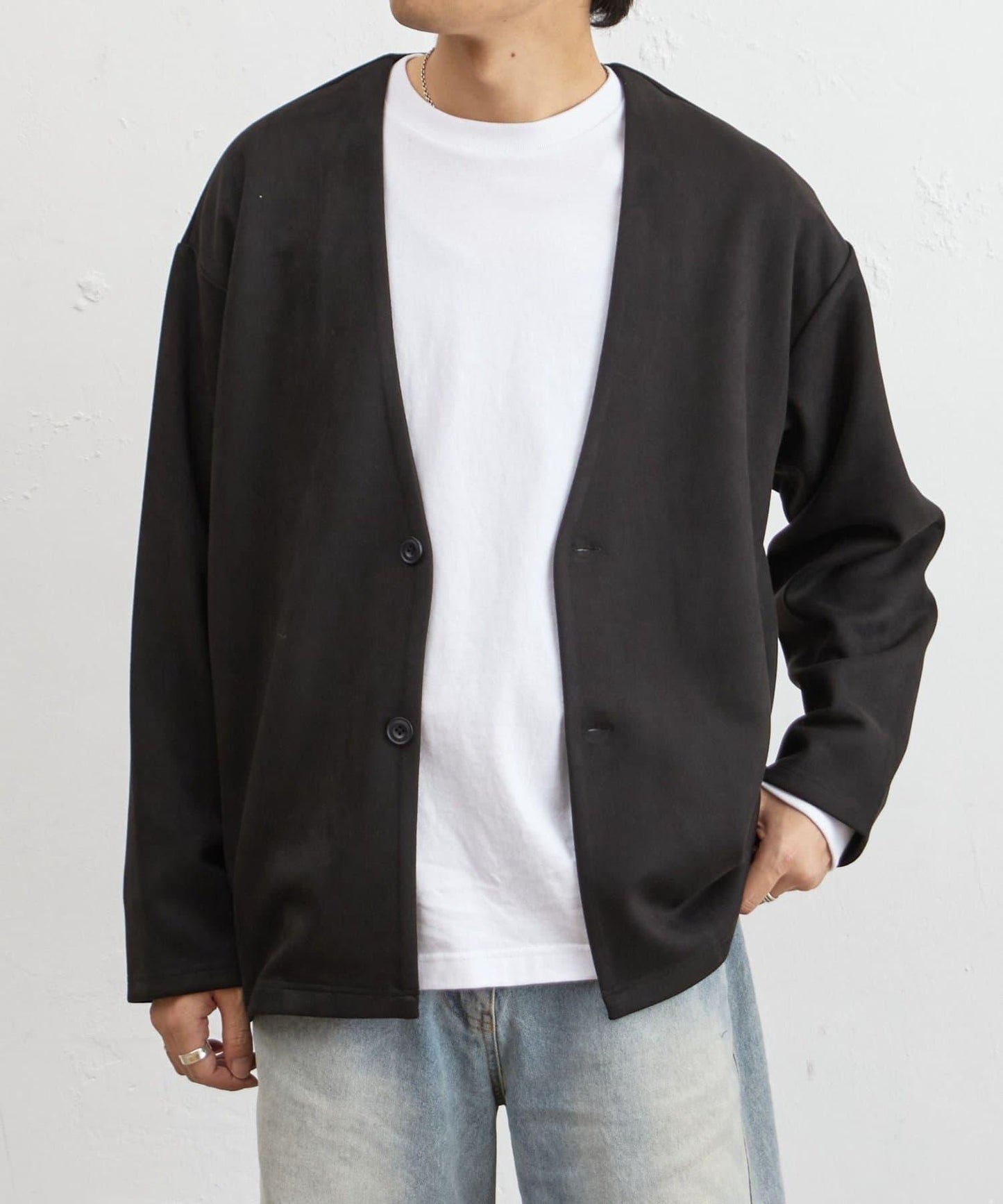 復刻款 可成套 合成麂皮 開衫