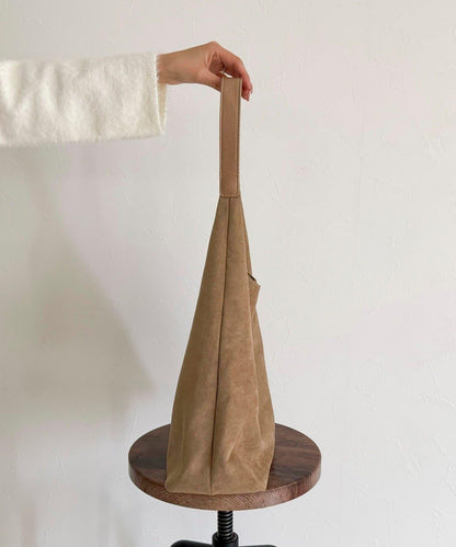 仿麂皮三角造型包