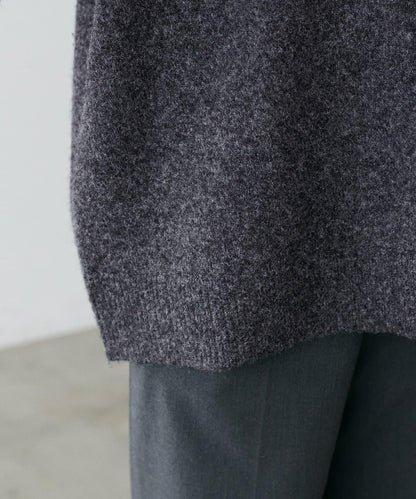 有領鑰匙領雜色針織上衣