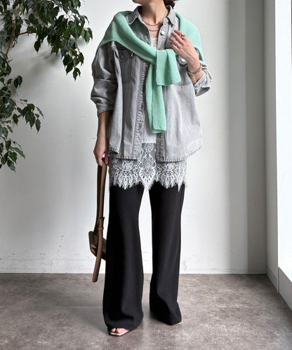 牛仔面料襯衫（網絡）