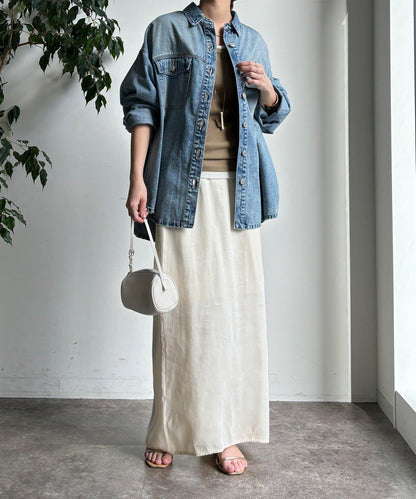 牛仔面料襯衫（網絡）