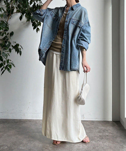 牛仔面料襯衫（網絡）