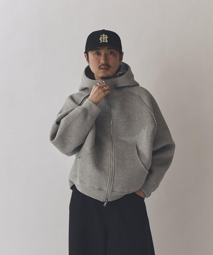 雙重提花連帽衛衣