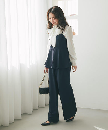 荷葉邊吊帶連體褲