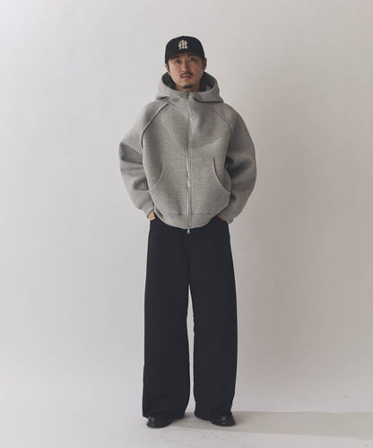 雙重提花連帽衛衣