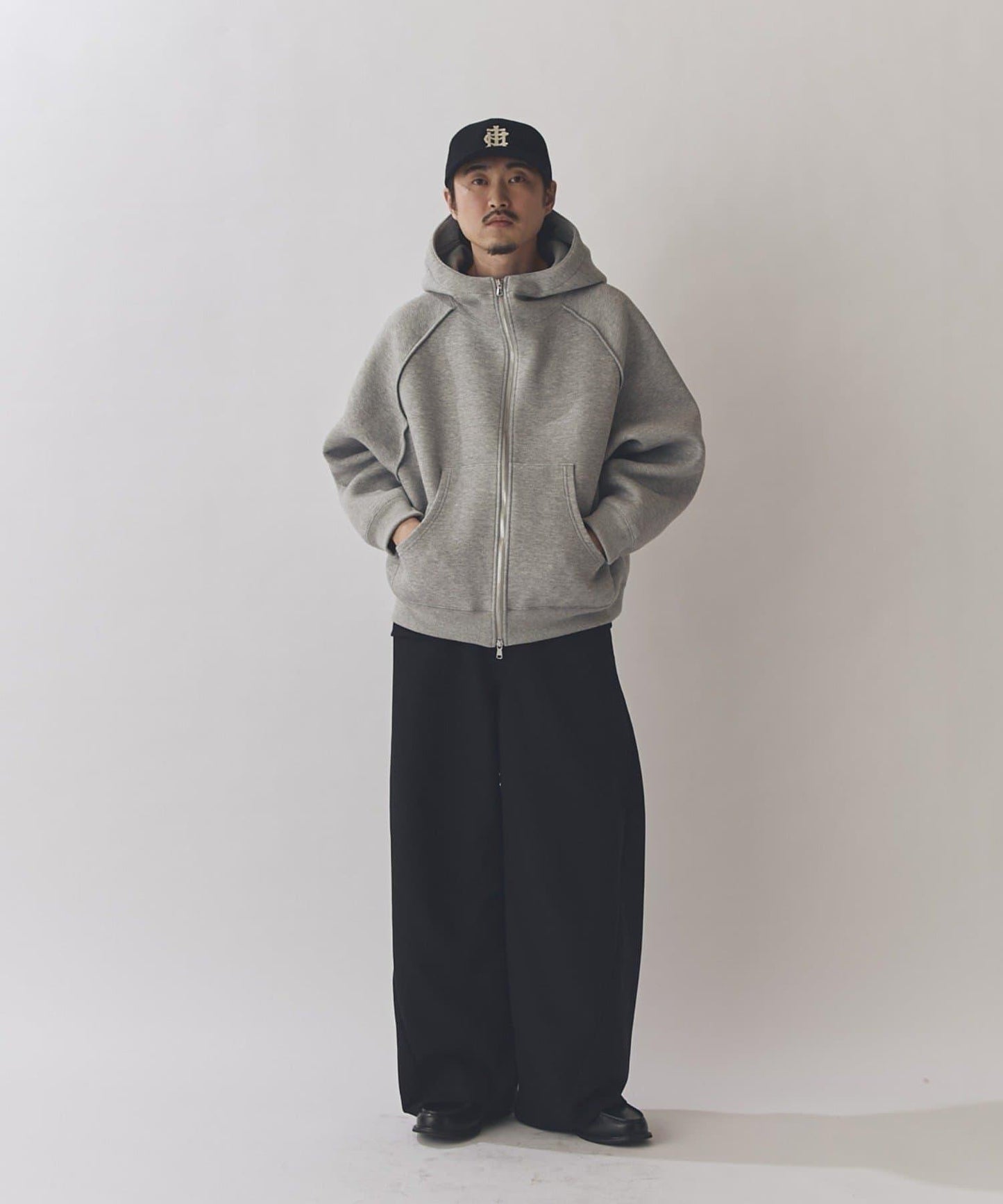 雙重提花連帽衛衣