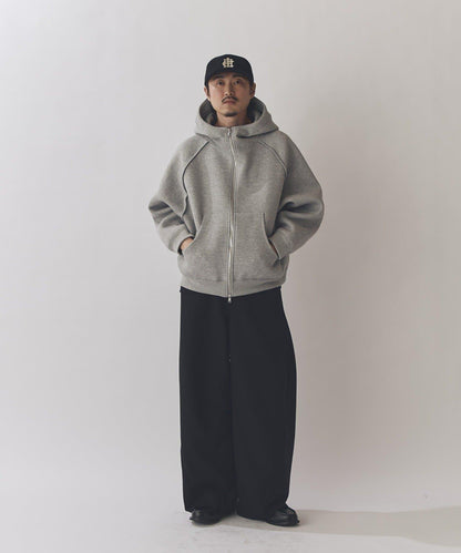 雙重提花連帽衛衣