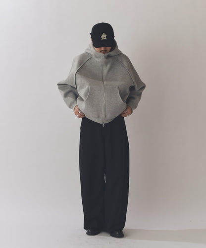 雙重提花連帽衛衣