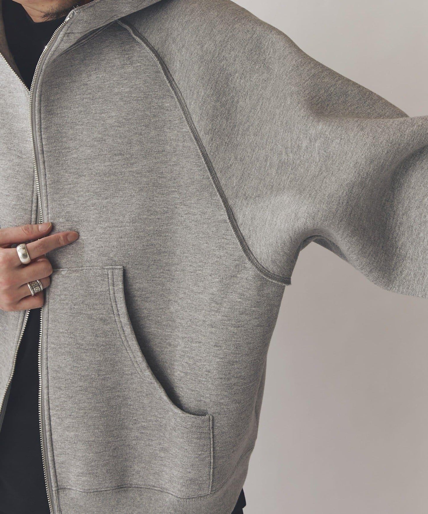 雙重提花連帽衛衣