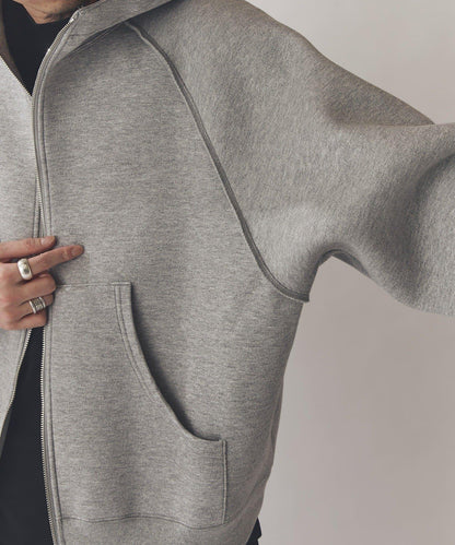 雙重提花連帽衛衣