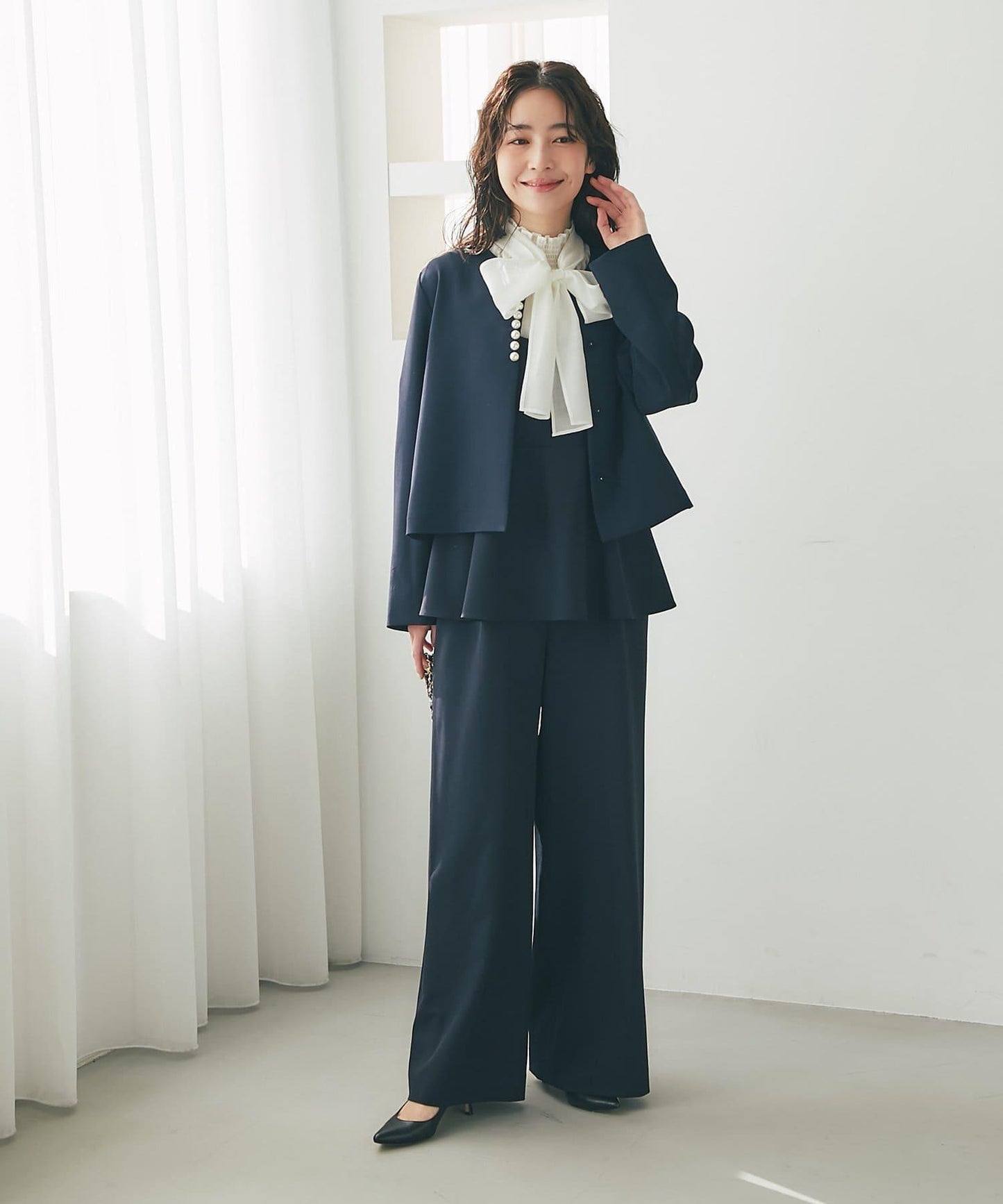 荷葉邊吊帶連體褲