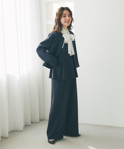 荷葉邊吊帶連體褲