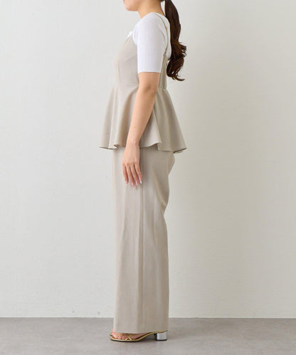 荷葉邊吊帶連體褲