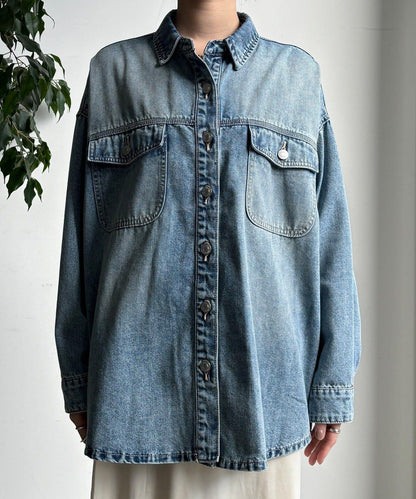 牛仔面料襯衫（網絡）