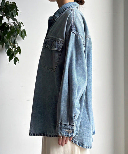 牛仔面料襯衫（網絡）