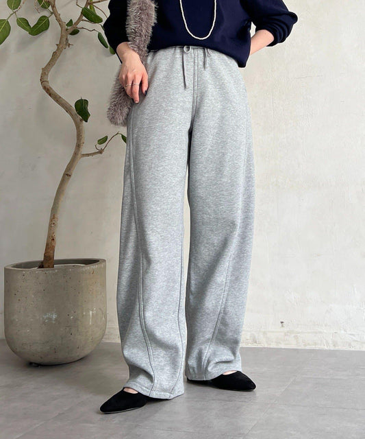 厚款複合面料褲子