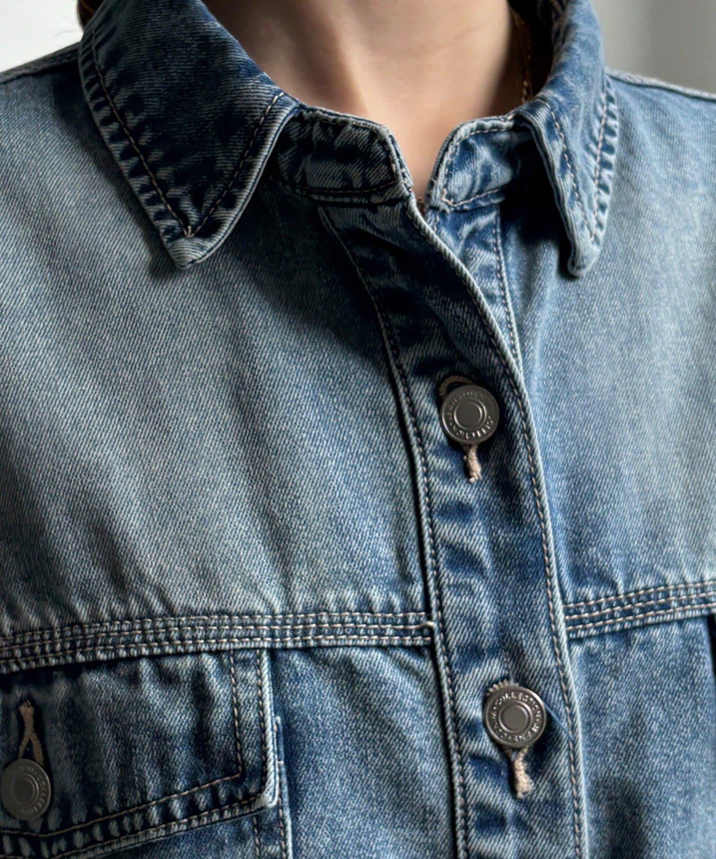 牛仔面料襯衫（網絡）