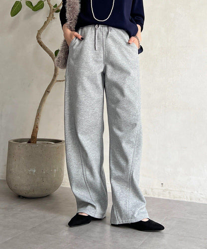 厚款複合面料褲子