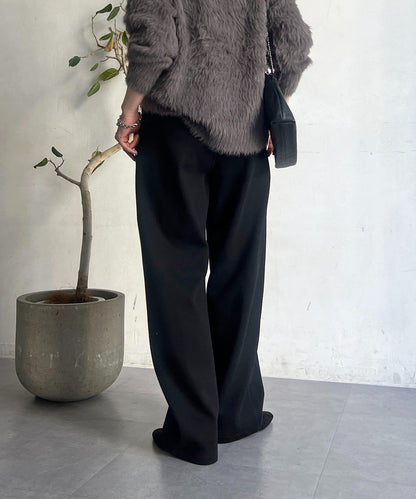 厚款複合面料褲子