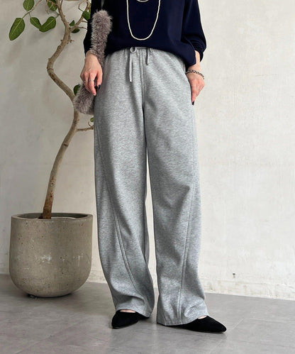 厚款複合面料褲子