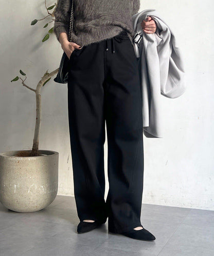 厚款複合面料褲子