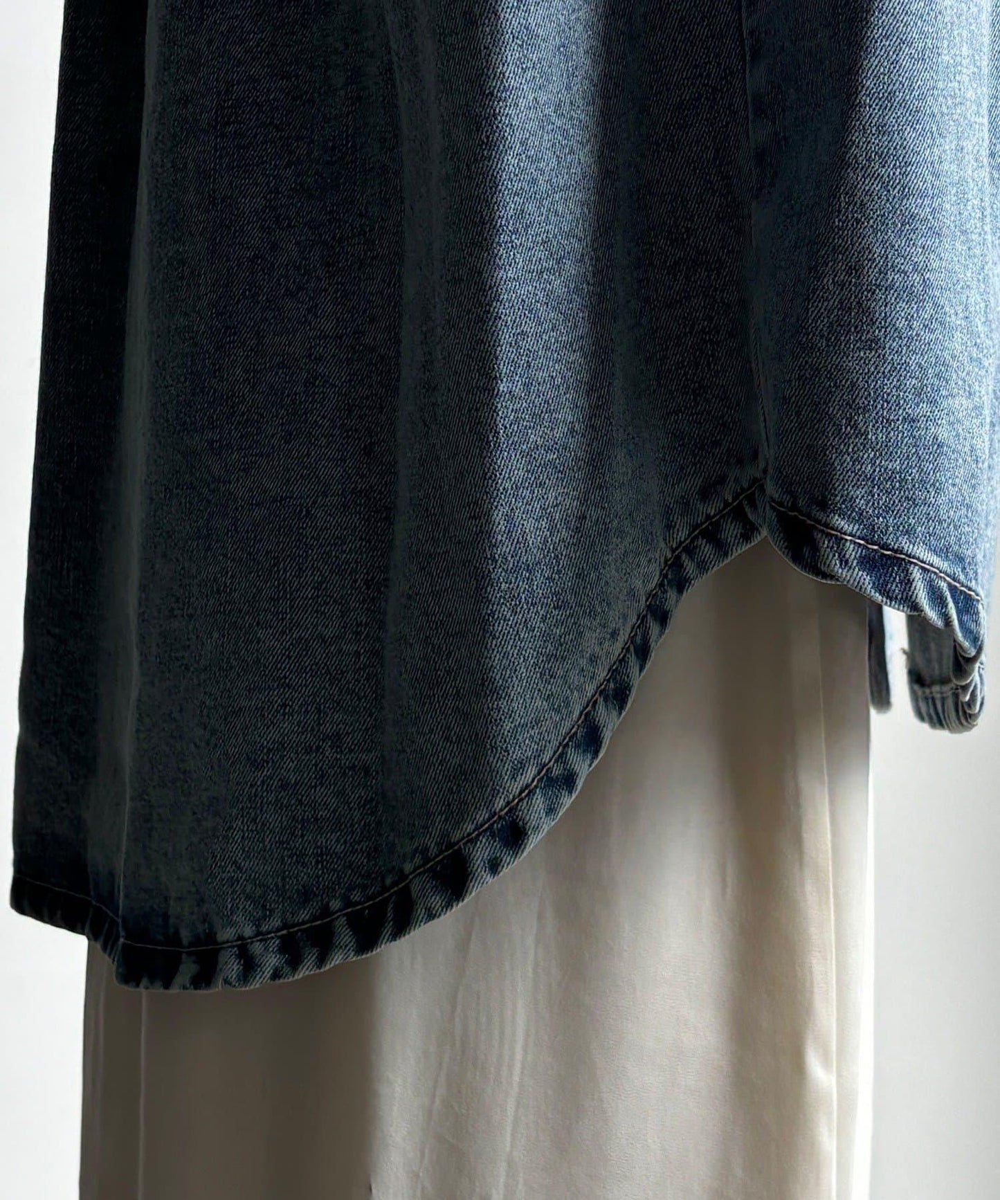 牛仔面料襯衫（網絡）