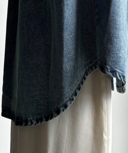 牛仔面料襯衫（網絡）